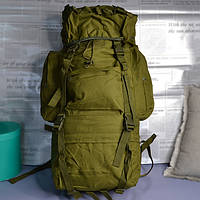 Тактический рюкзак 70 литров хаки для ВСУ крепкий рюкзак военный армейский вещевой походный ранец