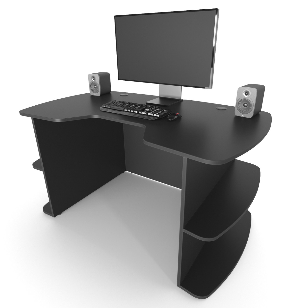 Геймерський стіл "Floki-2" 150х88х75 см. З вирізом, Чорний, фото 1