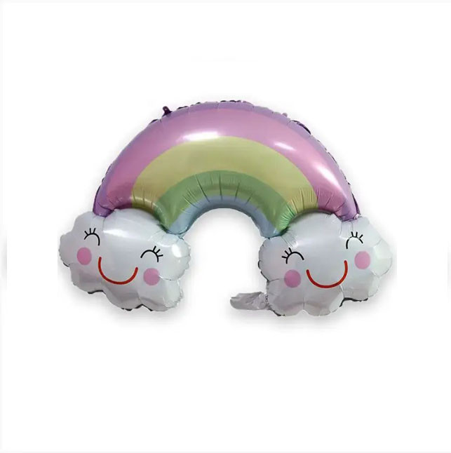 Фольгована кулька міні фігура РАДУГА 40х25см (15")