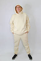 Теплий спортивний костюм чоловічий Молочний 46