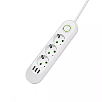 Сетевой фильтр Power Socket F03U (3 розетки + 3 USB)