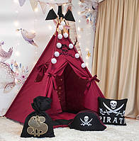 Детский вигвам Пираты БОНБОН, Полный комплект, вигвам для мальчика, вигвам детский, детская палатка
