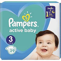 PAMPERS Детские подгузники Activebaby Maxi 29 шт, 3 размер