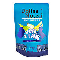 Влажный корм для собак Dolina Noteci Superfood с мясом телятины и ягненка, 300 г