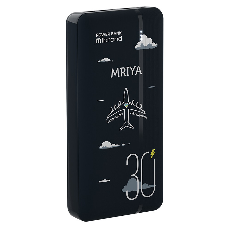 УМБ Power Bank (зовнішній акумулятор) Mibrand Mriya 30000 мАг Чорний (MI30K/Mriya)