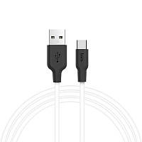 Кабель для зарядки телефона/ смартфона Hoco X21 USB - Type-C 2 A 1 м Белый/ Черный (X21B)