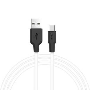 Кабель для зарядки телефона/ смартфона Hoco X21 USB - Type-C 2 A 1 м Білий/ Чорний (X21B), фото 1