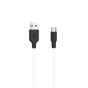 Кабель для зарядки телефона/ смартфона Hoco X21 USB - Type-C 2 A 1 м Білий/ Чорний (X21B), фото 3