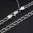 Срібна цепочка чоловіча товста на шию бісмарк. Ширина 7 мм. Довжина 60 см, фото 8