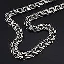 Срібна цепочка чоловіча товста на шию бісмарк. Ширина 7 мм. Довжина 60 см, фото 9