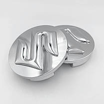 Ковпачки (заглушки) в литі диски SUZUKI (Сузукі) 54 мм Сріблясті Хром (43252-63J10-0PG), фото 6