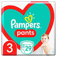 PAMPERS Детские одноразовые подгузники-трусики 3 размер (29 шт)