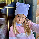 Комплект шапка хомут 50-52рр Блакитний меланж Talvi, фото 3