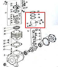 Кільця поршневі D-90mm компресора ТАТРА-815, Т813 (8х8)