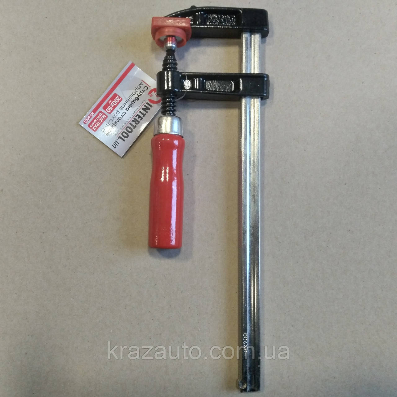 Струбцина столярна 200*50 мм, DIN 5117 INTERTOOL HT-6001