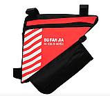 Сумка трикутна велика під раму "В-SOUL" під флягу червона BAO-009, фото 2