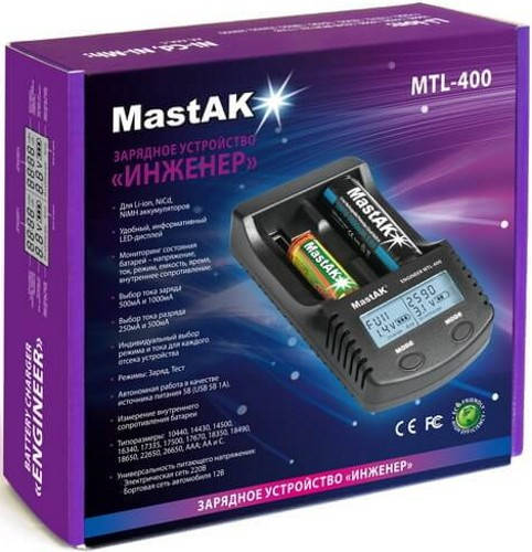 Зарядное устройство для Li-ion, NiMH, NiCd аккумуляторов MastAK MTL-400 ...