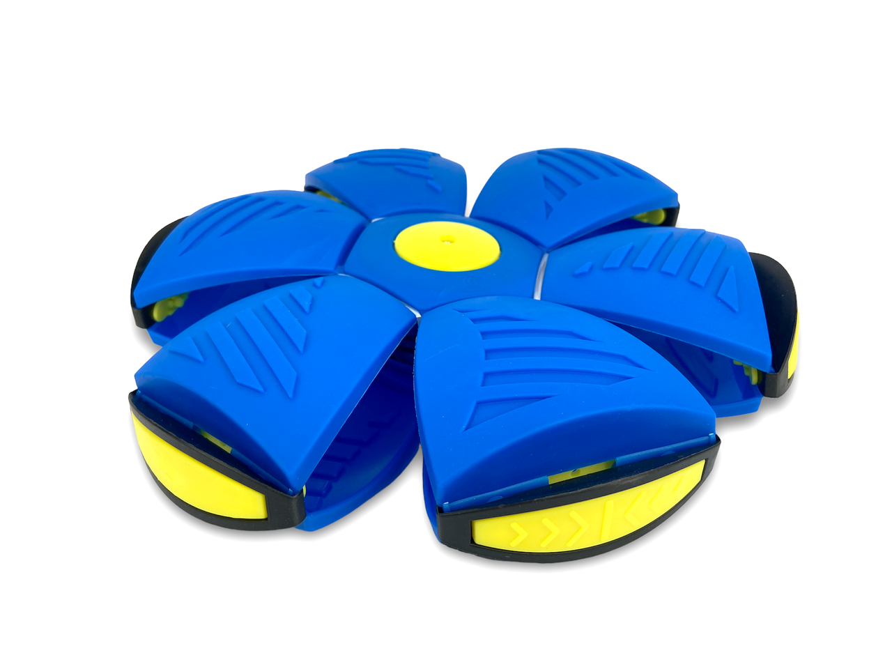 Складаний ігровий м'яч-трансформер Синій Funny BALL Disc Світиться М'яч-Диск для фрісбі (3шт диоди)