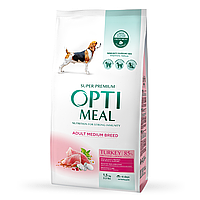 Сухой корм для собак средних пород Optimeal Medium Adult Dog с индейкой 4 кг