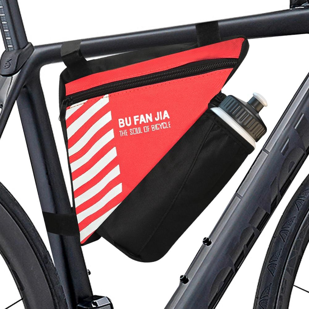 Сумка трикутна велика під раму "В-SOUL" під флягу червона BAO-009, фото 1