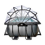 Басейн EXIT с куполом 540х250х122см чорний фільтр пісок, фото 4