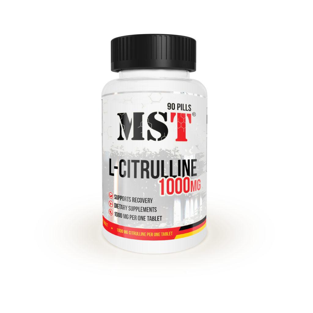Амінокислоти MST L-Citrulline 1000 mg 90 tab, фото 1