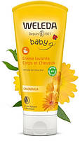 Дитячий очисний крем з календулою для купання Weleda Baby Crème Lavante Calendula 200ml