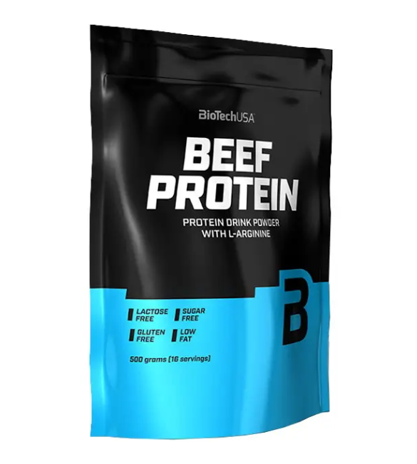 Протеїн Beef Protein BioTech 500 г Полуниця, фото 1