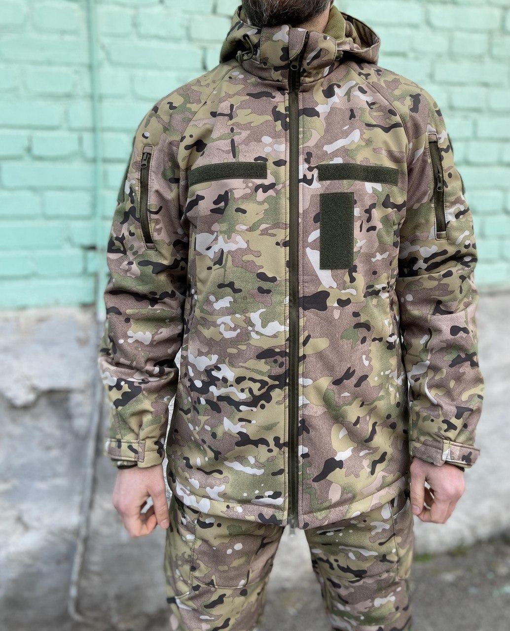 Куртка військова тактична демісезонна Софт Шелл Мультикам