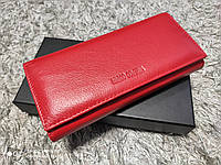 Классический кожаный женский кошелек красного цвета Marco Coverna MA 501-1