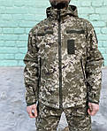 Куртка військова тактична демісезонна Софт Шелл Піксель
