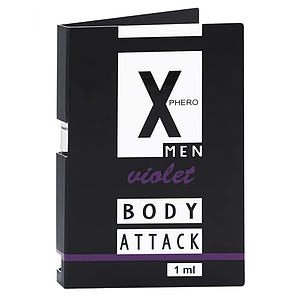 Парфуми з феромонами для чоловіків X phero Men Violet Body Attack 1 мл
