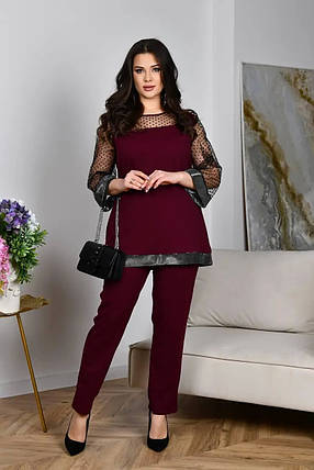 Вечірній жіночий костюм, тканина "Трикотаж-кукурудза" 52, 56, 60, 64 розмір 52, фото 1