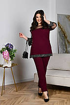 Вечірній жіночий костюм, тканина "Трикотаж-кукурудза" 52, 56, 60, 64 розмір 52, фото 3