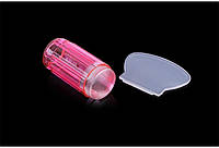 Штамп для стемпинга - для дизайна ногтей 2,8 см + скрапер Розовый - CT:N1