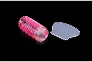 Штамп для стемпінгу - для дизайну нігтів 2,8 см + скрапер Рожевий - CT:N1