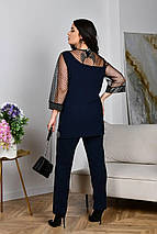 Вечірній жіночий костюм, тканина "Трикотаж-кукурудза" 52, 54, 56, 58, 60, 64 розмір 52, фото 3