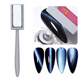 Магніт прямокутний для дизайну нігтів (для гель-лаку "Котяче око")