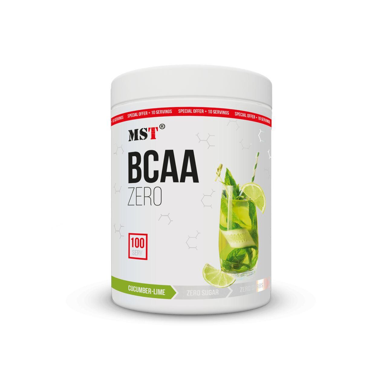 MST® BCAA Zero Огірок – лайм🥒без цукру 90 порцiй 540 грамів, фото 1