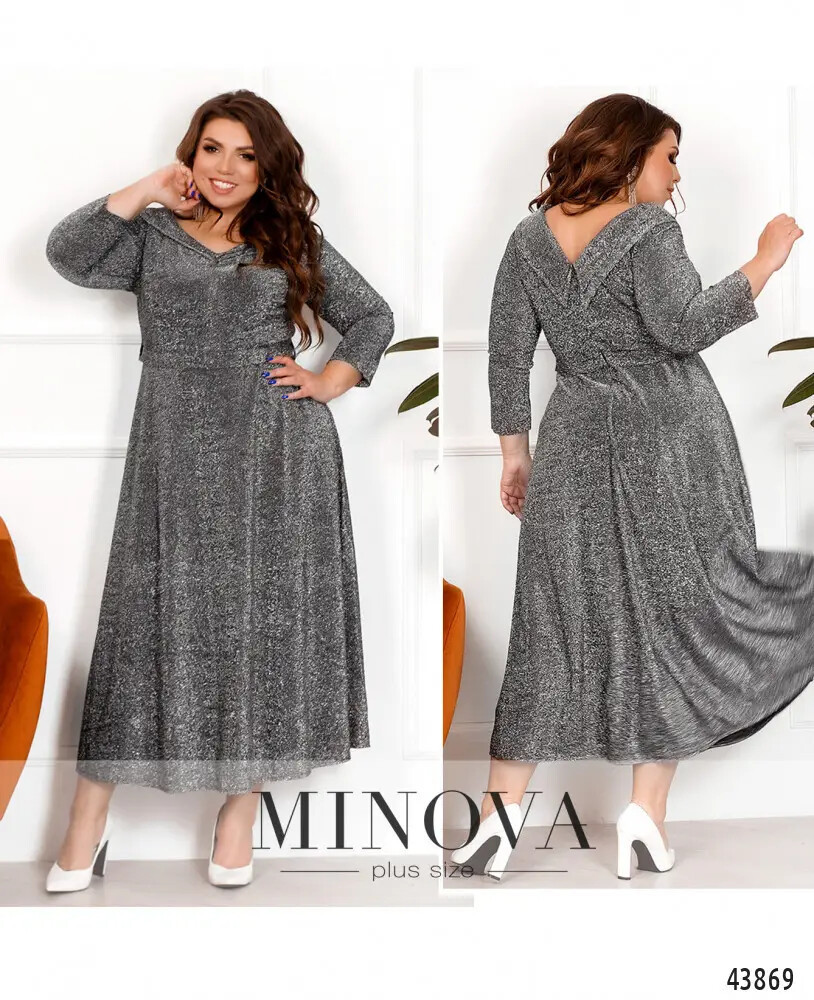 Изысканное Женское Платье, Ткань "Трикотаж-Люрекс" 50, 52, 54 Размер 50 ...