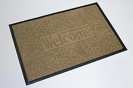 Килимок в передпокій з крайкою 60*90 см welcome
бежевий