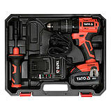 Шуруповерт-дриль безщітковий акумуляторний Li-Ion 18 В/ 3Ач (75 Нм) Ø=1.5-13 мм Yato YT-82790 (Польща), фото 6