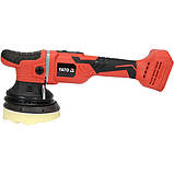 Полірувальна машина акумуляторна ексцентрикова Li-Ion 18В (без акумулятора) 2100-5000об/хв (Ø= 125мм) 15мм Yato YT-82925, фото 4