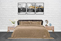 Покривало-плед із наволочками 220x240 Тм Zeron Камінчик колір бежевий