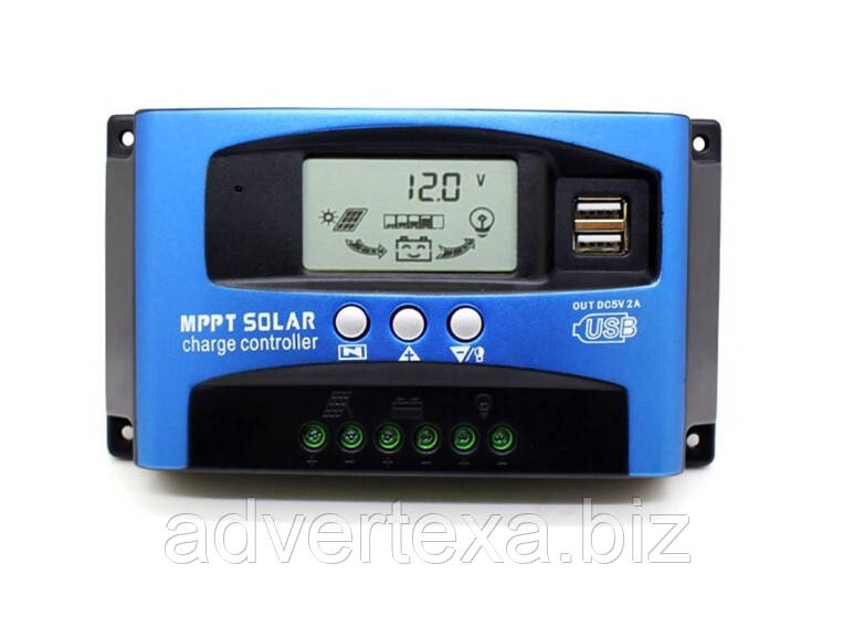 Контролер заряду сонячний 60А MPPT 12/24В Solar з дисплеєм та USB