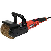 Шліфувально-браширів. машина по металу/дереву 230В (1300Вт)900-3700 об/хв щітка Ø=120/19х100мм Yato YT-81953