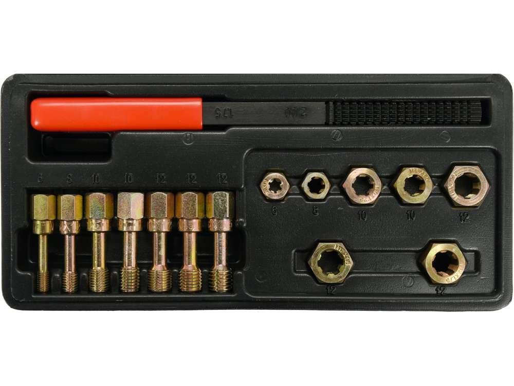 Набір інструментів для ремонту метричної різьби у гвинтах та гайках 15 ел. Yato YT-17705 (Польща), фото 1