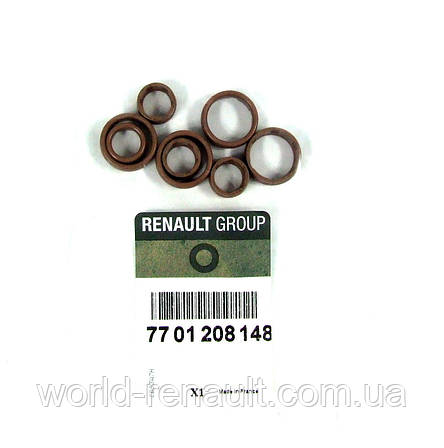 Renault (Original) 7701208148 — Комплект ущільнювачів системи кондиціонера (8 шт.) на Рено Меган 2, фото 2