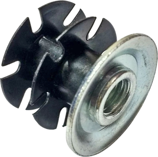 Гайка М8 з фланцем для круглих труб забивна корончаста