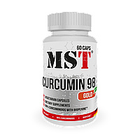 Антиоксидант куркумін з чорним перцем MST Curcumin 98% GOLD 60 caps